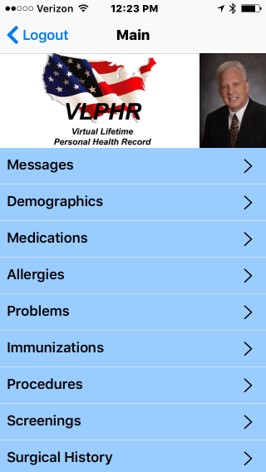 My health Mobile App Screen